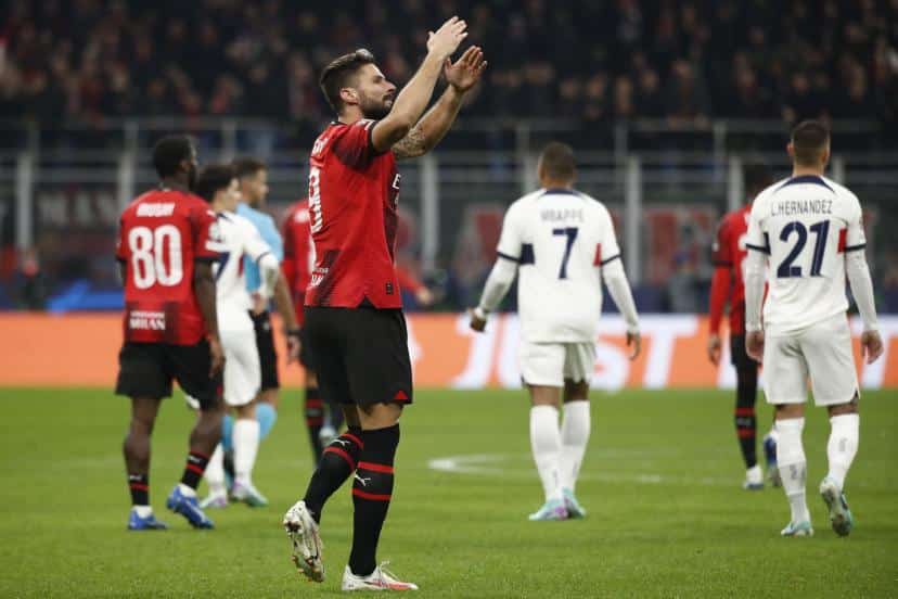 League des Champions : Paris dominé par Milan, les 08es de finale s’éloignent