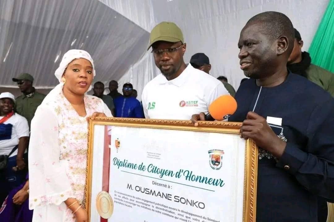 Kaolack : Ousmane Sonko élevé au rang de citoyen d’honneur