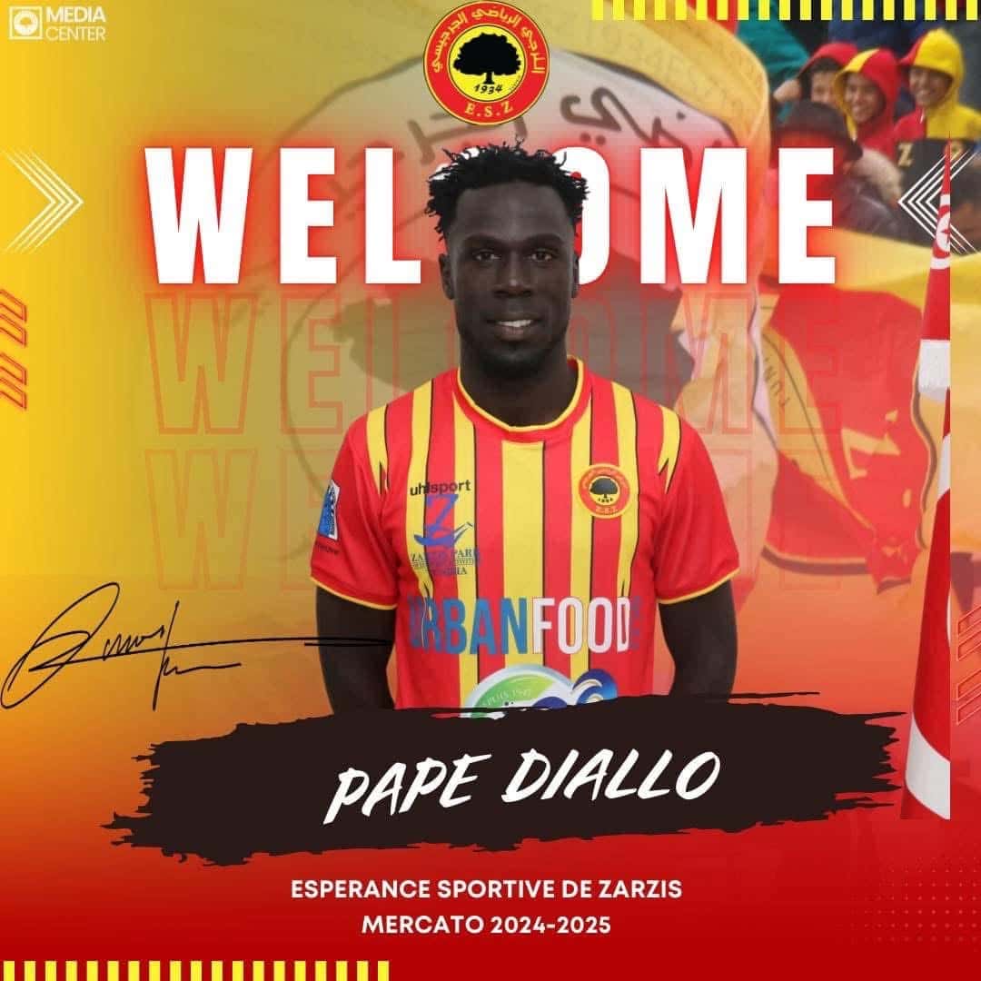 Mercato : Pape Mamour Diallo rejoint le club l’ES Zarzis pour un an et demi