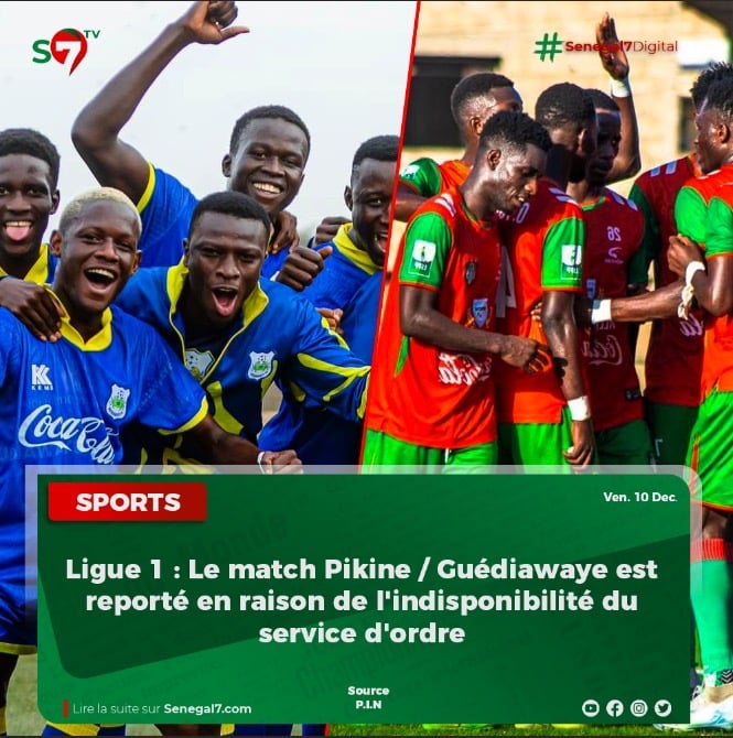Ligue 1 : Report du derby de la banlieue : AS Pikine vs Guédiawaye FC