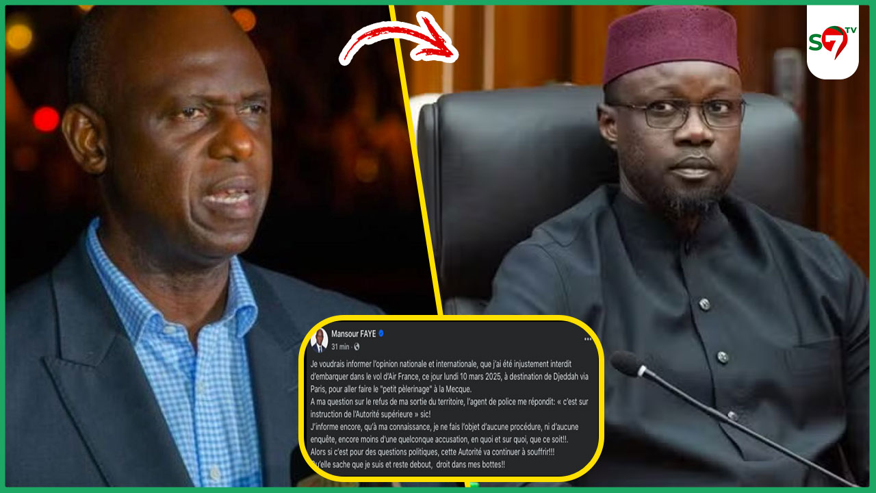 (Vidéo) Dernière Minute: Interdit de sortir du pays, Mansour Faye hausse le ton "il va continuer à souffrir"