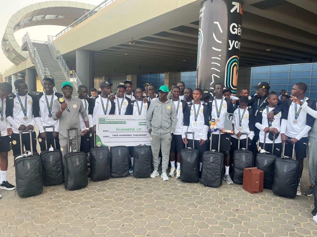 Championnat d’Afrique de Football Scolaire : Les Lionceaux U15, vice-champions d’Afrique, rentrent avec 120 millions de FCFA