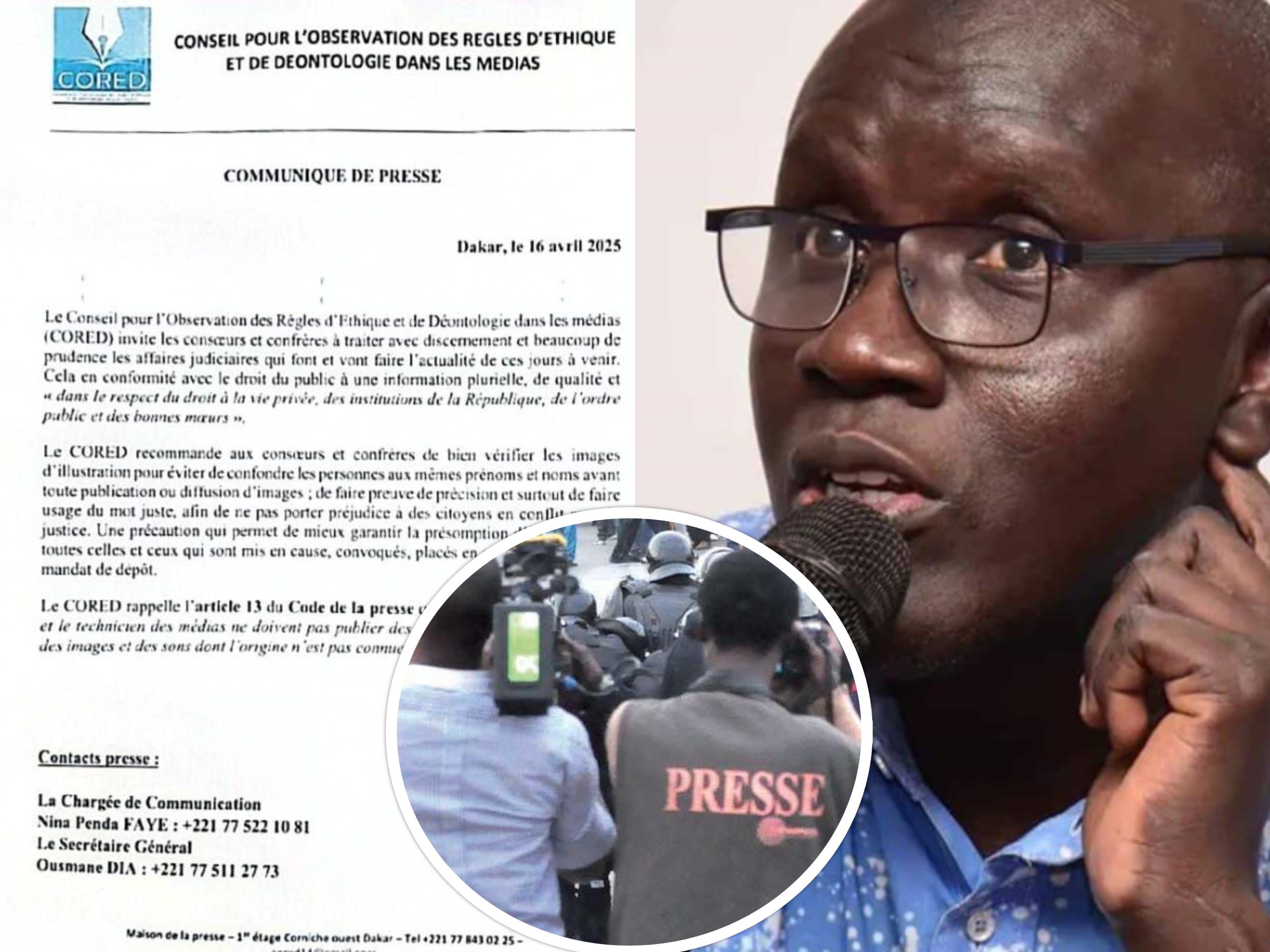Dossiers Fonds force Covid : Le Cored invite les journalistes au traitement avec "discernement et beaucoup de prudence"