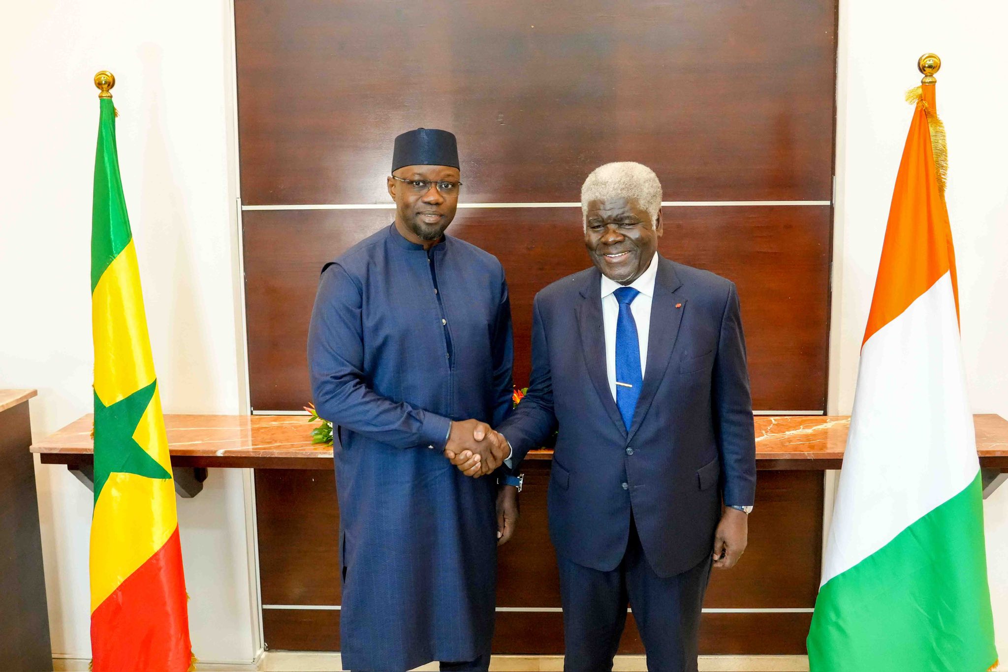Côte d'Ivoire : Séance de travail entre Sonko et son homologue ivoirien