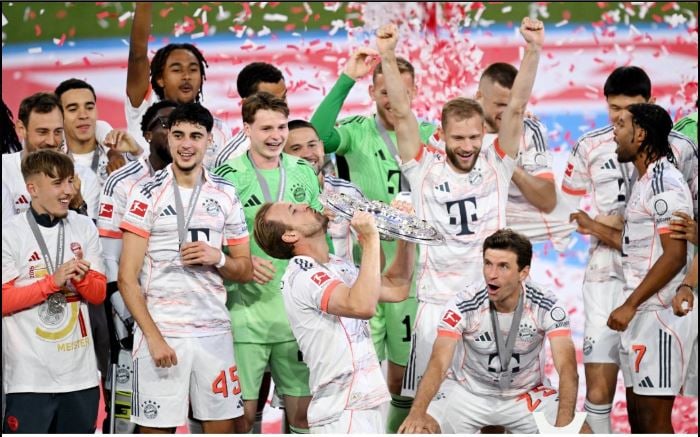 34e sacre du Bayern Munich : Harry Kane soulève le premier trophée collectif de sa carrière à 31 ans