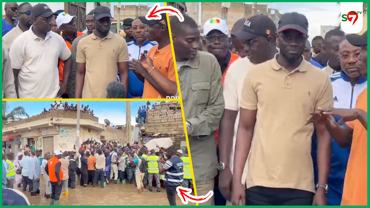 (Video) Inondations: Les premières images de la visite du PR Diomaye Faye à Thiaroye au chevet des sinistrés