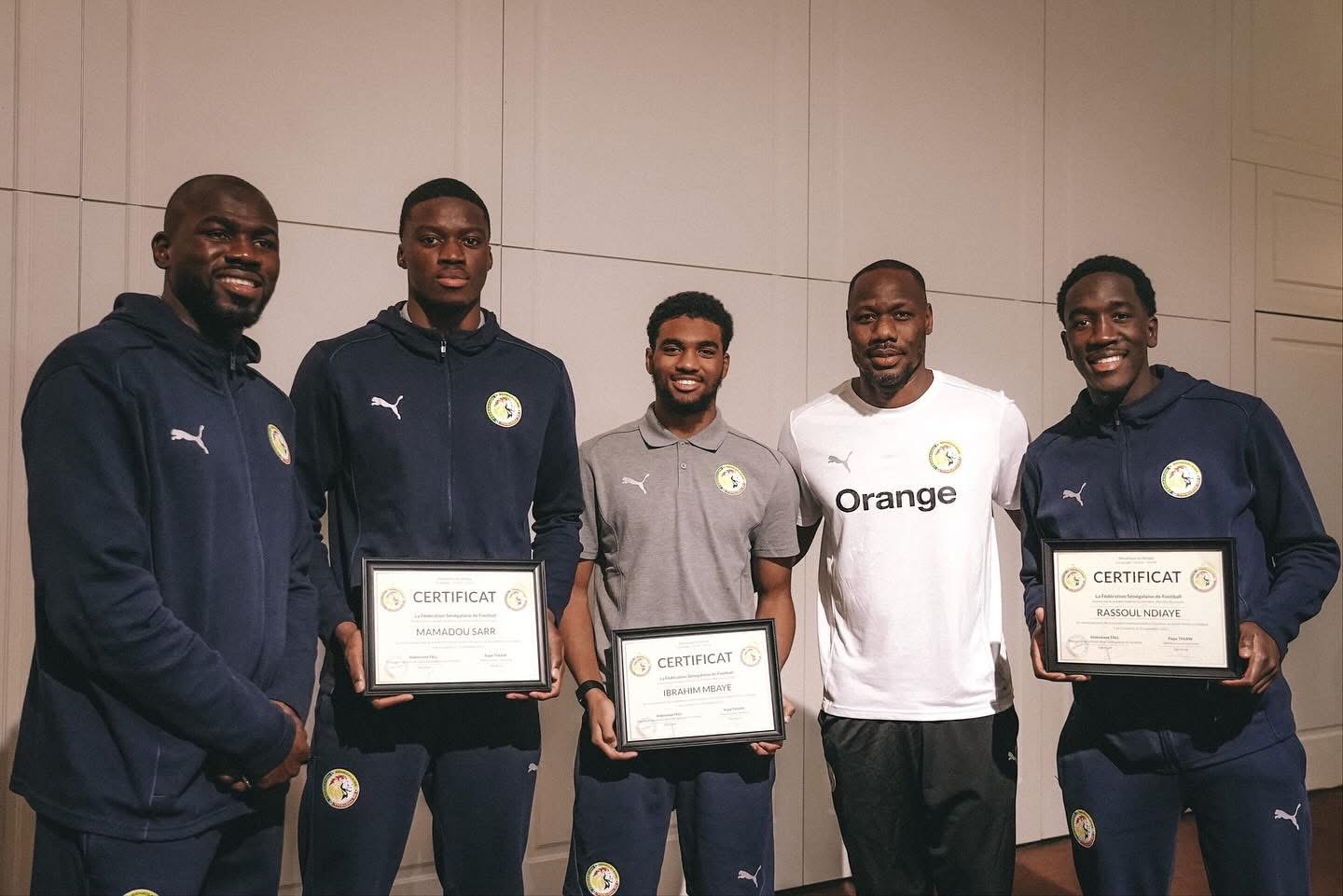 Première sélection en équipe nationale : R. Ndiaye, M. Sarr et I. Mbaye ont reçu leur certificat