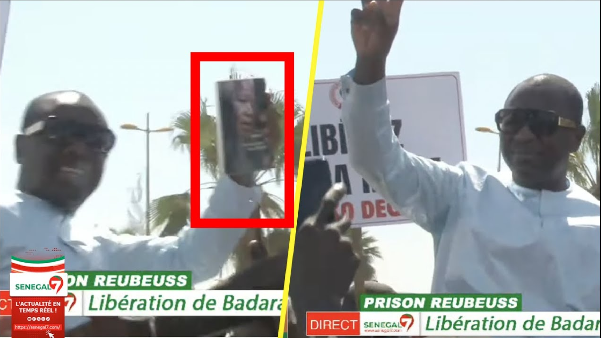 URGENT : Première apparition de Badara Gadiaga après sa libération qui brandit un livre de Mandela (Vidéo)