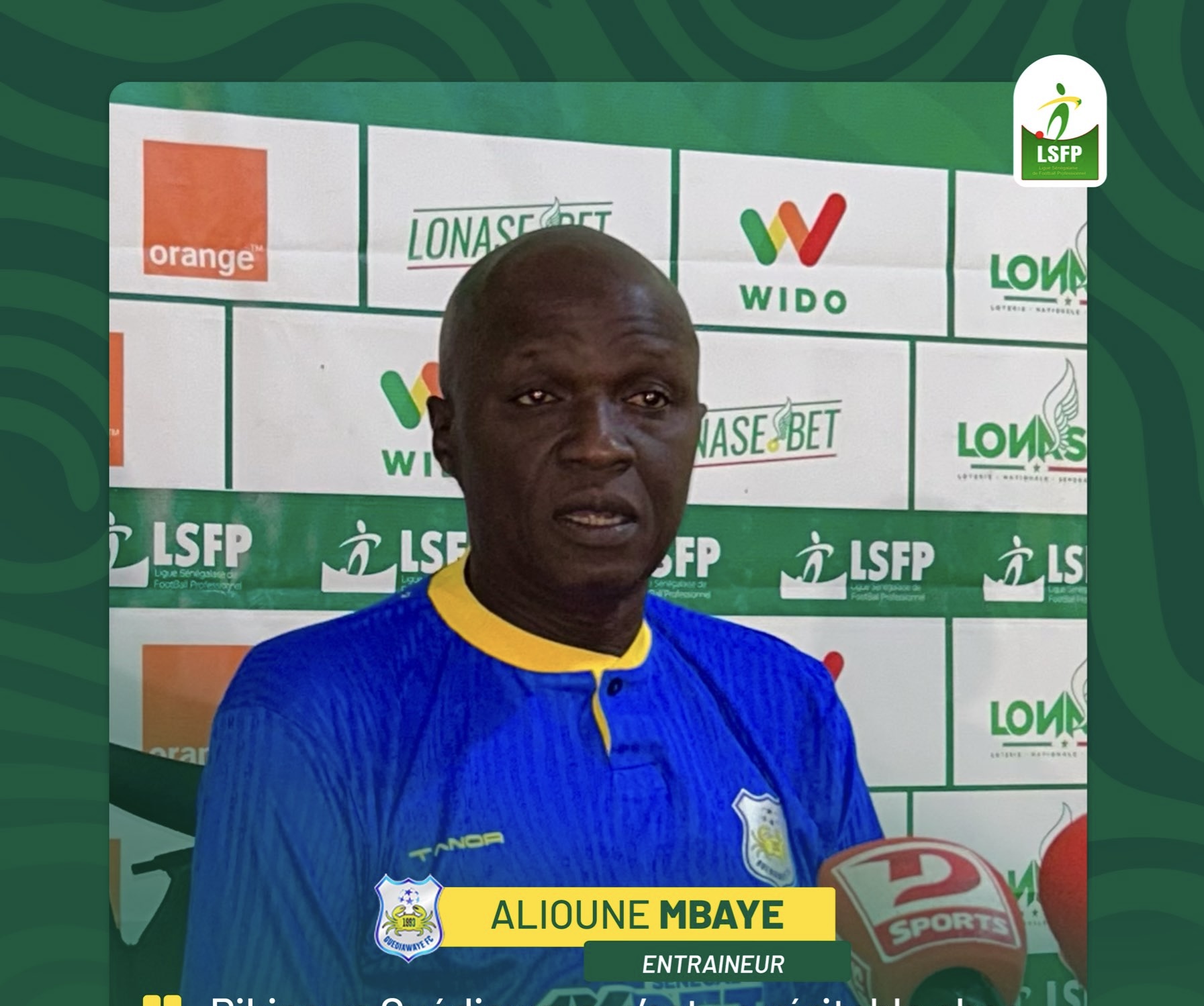 Guédiawaye FC : Alioune Mbaye brise le silence sur les rumeurs de démission