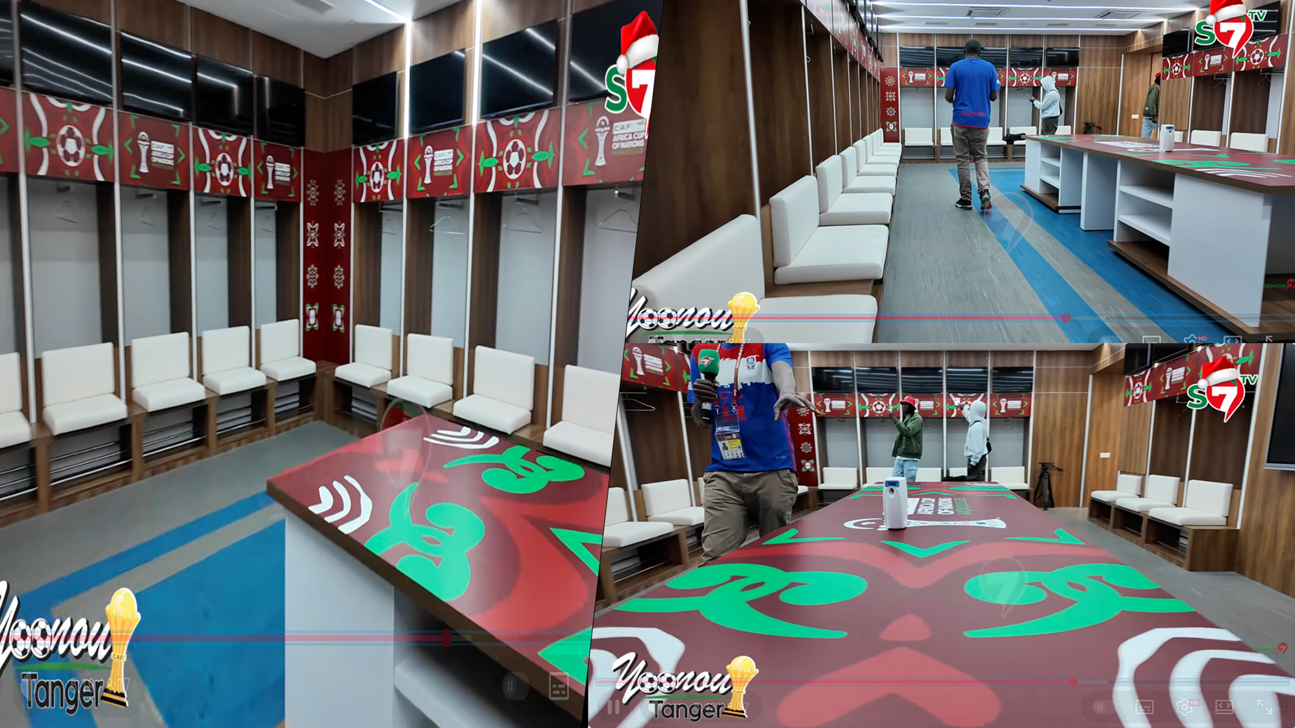 Découvrez le vestiaire des lions du Sénégal au stade Ibn Batuka de Tanger (Vidéo)