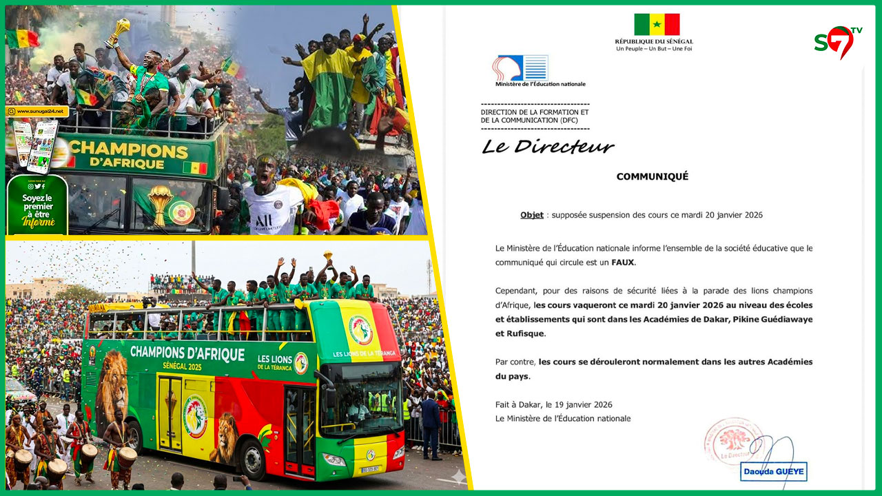 (Video) Parade Des Lions: Le Ministre de l’Education sort un Communiqué de Derniere Minute "les cours vaqueront..."