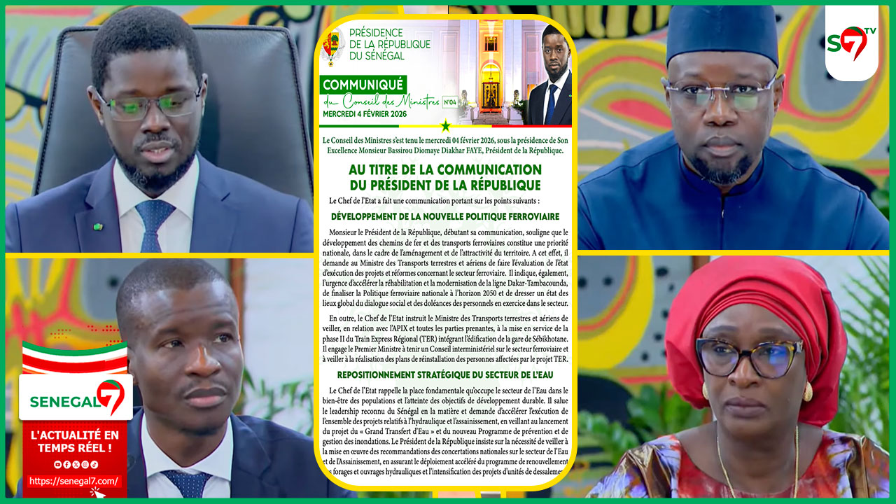 (Video) Tout ce qu'il faut savoir sur les decisions et les nominations en Conseil des Ministres du mercredi 4 Fevrier 2026